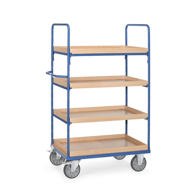 Fetra Etagenwagen mit 4 Kästen LxB 1000 x 600 mm 600 kg