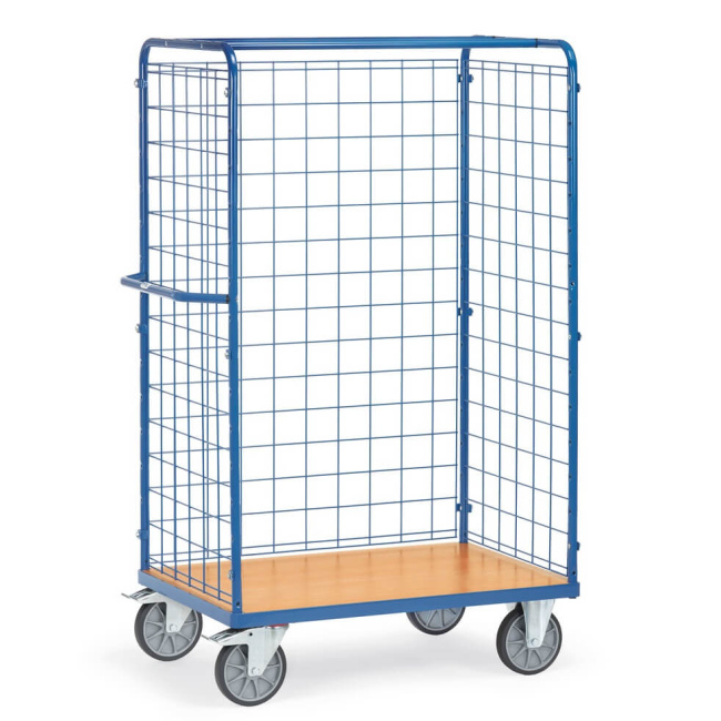 Fetra Paketwagen 600 kg, Drahtgitterwände 1,8 m, LxB 1.000 x 600 mm