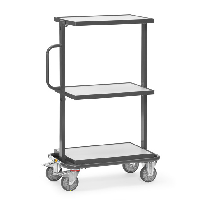 Fetra ESD-Beistellwagen, 200 kg, mit 3 Böden aus Holz