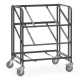 Fetra ESD-Eurokastenwagen 250 kg mit 3 offenen Etagenrahmen LxB 820 x 610 mm