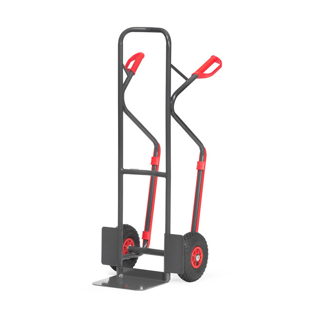 Fetra Sackkarre Stahlrohrkarre mit Kunststoff-Gleitkufen - Tragkraft 300 kg - Grey Edition