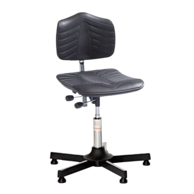 Arbeitshocker Drehstuhl, 46-59 cm Sitzhöhe, extra soft, Fußkreuz, schwarz