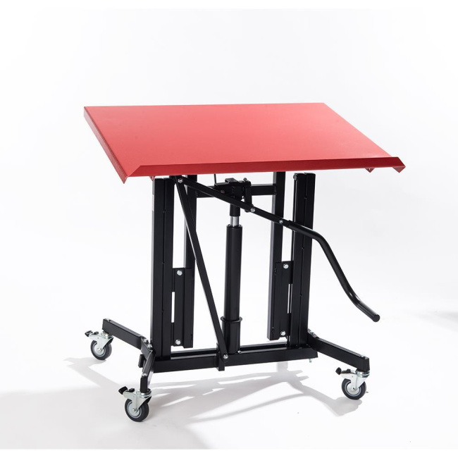 Materialständer Rollpult, Tischplatte 1.150 x 750 mm, rot