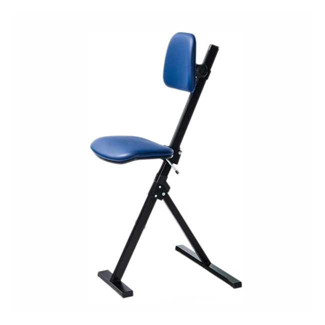 Arbeitshocker Stehhilfe, 50-85 cm Sitzhöhe, Kunstleder, blau