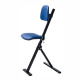 Arbeitshocker Stehhilfe, 50-85 cm Sitzhöhe, Kunstleder, blau