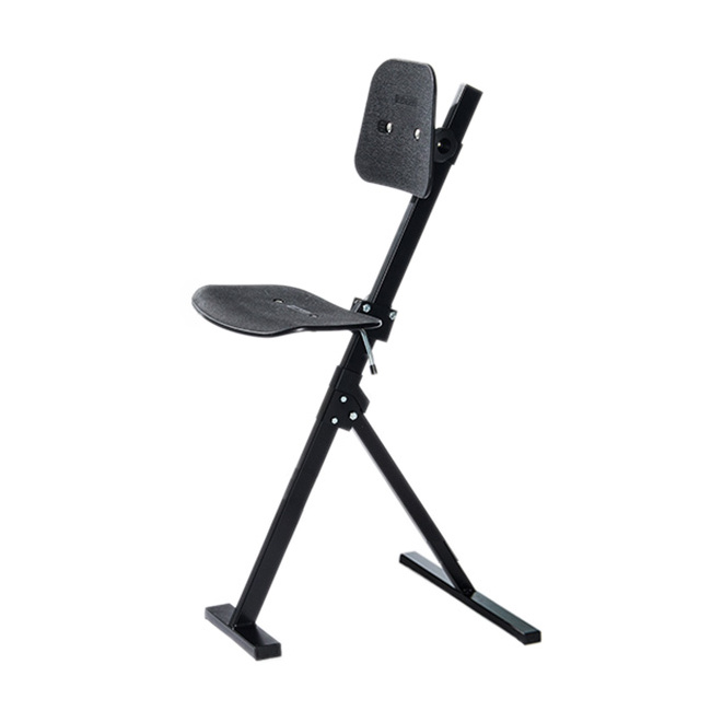 Arbeitshocker Stehhilfe, 50-85 cm Sitzhöhe, Kunststoff, schwarz
