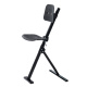 Arbeitshocker Stehhilfe, 50-85 cm Sitzhöhe, Kunststoff, schwarz