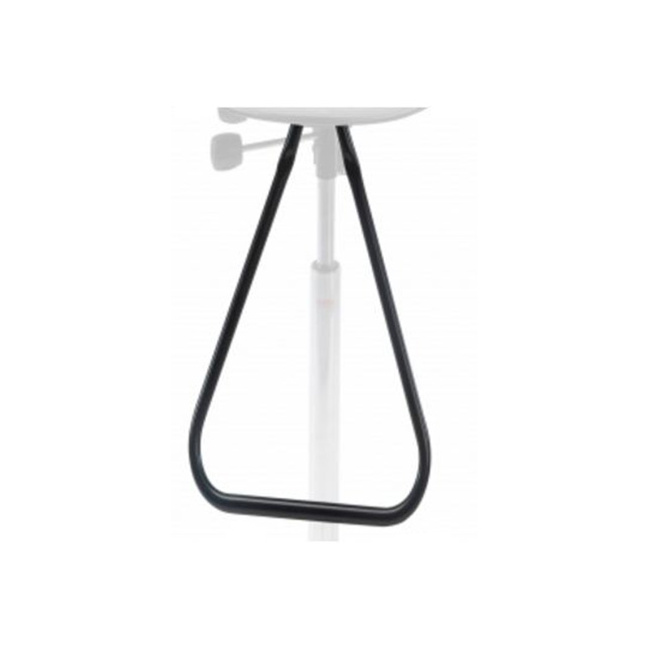 Lackierte Fußstütze, schwarz