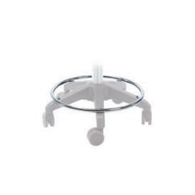 Verchromter Fußkreuzring, schwarz