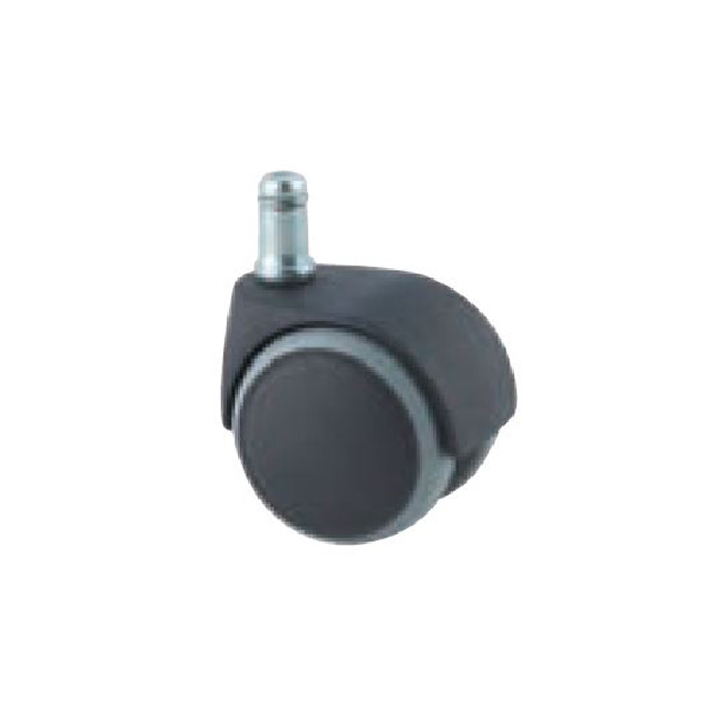 Rollen für Rollhocker und Bürostühle, Ø 50 mm, 5er Set, leichtlaufend, schwarz