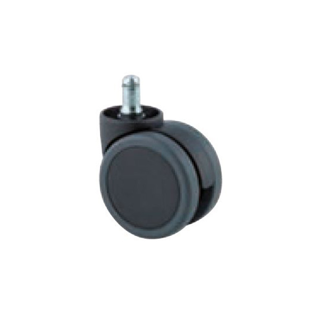 Rollen für Rollhocker und Bürostühle, Ø 65 mm, 5er Set, leichtlaufend, schwarz