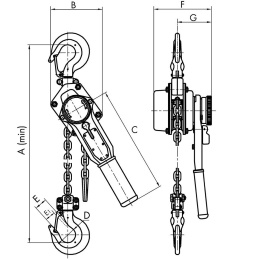 PLANETA Hebelzug PLX-II - Tragkraft 750 kg