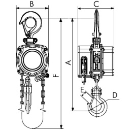 PLANETA Flaschenzug PREMIUM PRO - Tragkraft 1 Tonne
