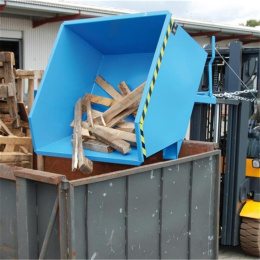 Kippbehälter GU für Stapler mit Seilzug - Inhalt: 0,3 bis 2,00 m³