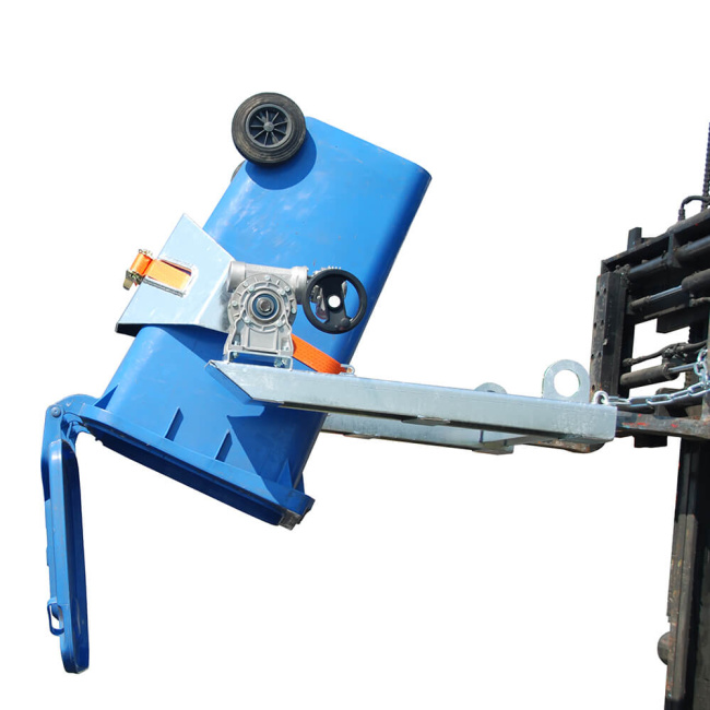 Fasskipper Typ FLEX-HK mit Handkurbel für Gabelstapler, Radlader und Kran - verzinkt