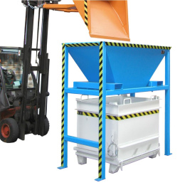 Befülltrichter BTS für Big-Bags mit Standfüßen zur Bodenbefestigung