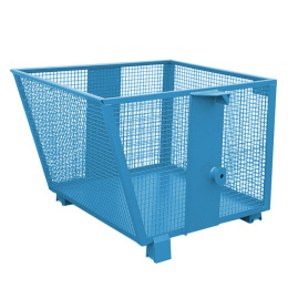 Gitterbehälter BSK-G 0,9 m³ mit Halterung für Kipptraverse