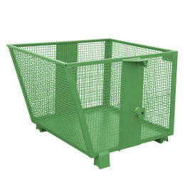 Gitterbehälter BSK-G 0,9 m³ mit Halterung für Kipptraverse