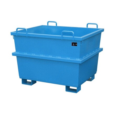 Universal-Container UC für Kran und Stapler - Inhalt 0,75 m³ Blau (RAL 5012)