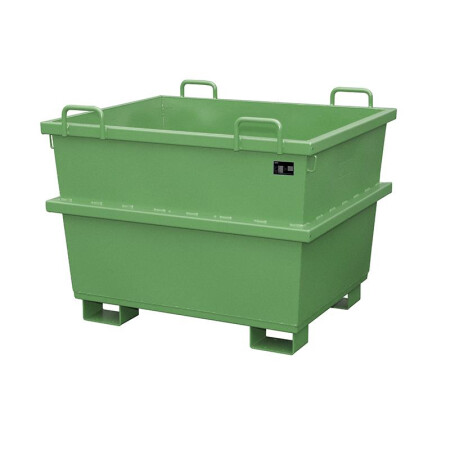Universal-Container UC für Kran und Stapler - Inhalt 0,75 m³ Grün (RAL 6011)