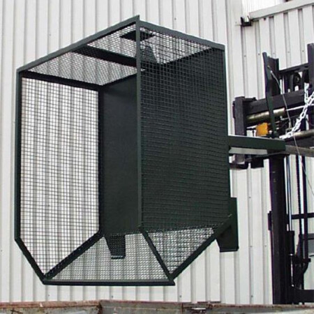 Kippbarer Gitterbehälter 1 m³ mit niedriger Bauhöhe - Grün (RAL 6009)