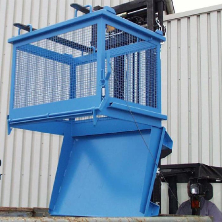 Gitterbehälter 1 m³ mit Klappboden - Blau (RAL 5012)