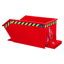 Kippbehälter GU 300 für Stapler mit Seilzug - Inhalt: 0,30 m³ Rot (RAL 3000)