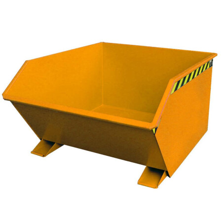 Kippbehälter GU 1000 für Stapler mit Seilzug - Inhalt: 1,00 m³ Orange (RAL 2000)