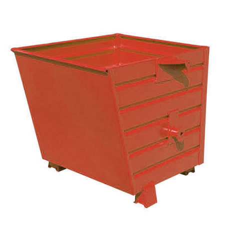 Stapelkipper Kippbehälter BSK aus Stahlblech für Stapler - 0,55 m³ Rot (RAL 3000)