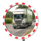 Verkehrsspiegel Polycarbonat, weiß/rot - verschiedene Formate