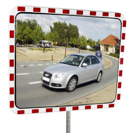 Verkehrsspiegel Edelstahl, weiß/rot - verschiedene...