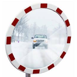 Verkehrsspiegel beschlagsfrei Acryl, weiß/rot -...