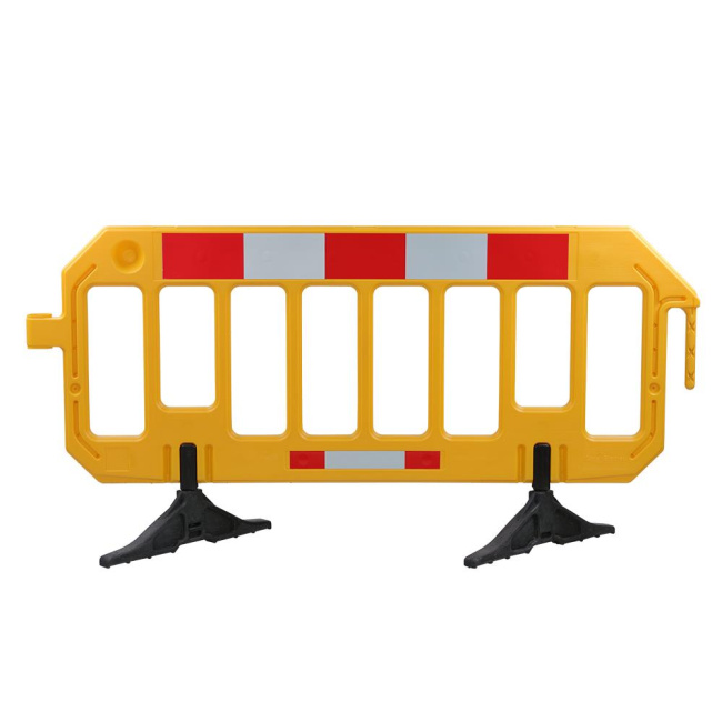 Absperrgitter aus HDPE mit Reflektorfolie, 2.000 x 1.000 mm, gelb