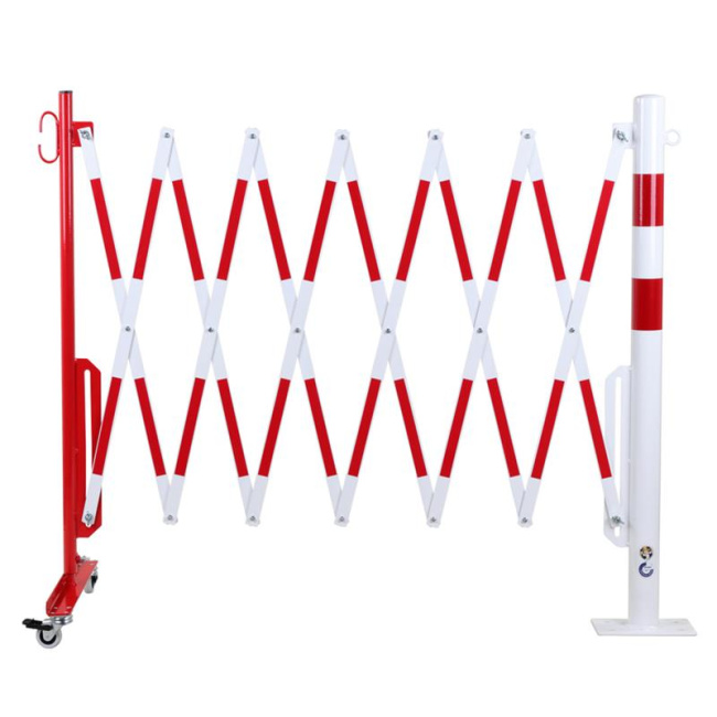 Scherengitter mit Rollen und Pfosten zum Aufdübeln, Länge bis 4 m