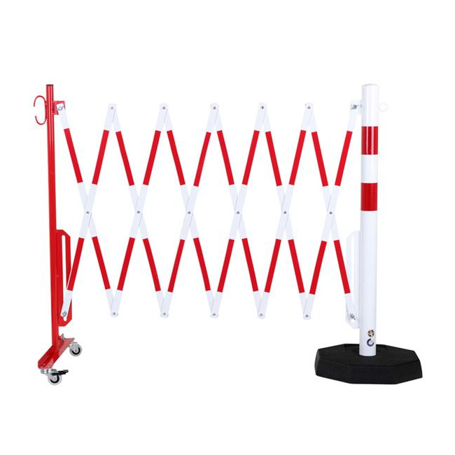 Scherengitter mit Rollen und bewegl. Pfosten, Länge bis 4 m