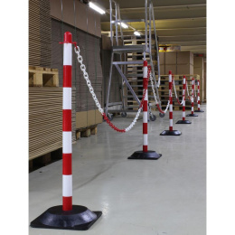 Kettenpfosten-Set, Kunststoff, rot/weiß,...