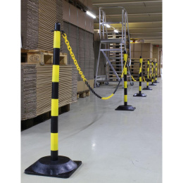 Kettenpfosten-Set, Kunststoff, gelb/schwarz,...