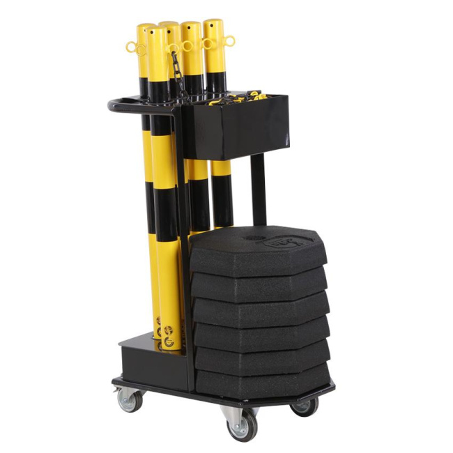 Lager- und Transportgestell mit Kettenpfostenset, 6 Pfosten