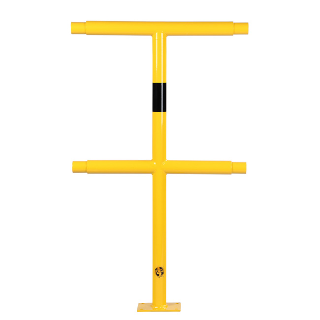 Sicherheitsgeländer aus Stahl 1.000 x 500 mm, Ø 48 mm - Mittelpfosten