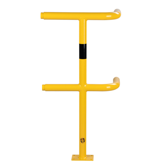 Sicherheitsgeländer aus Stahl 1.000 x 250/500 mm, Ø 48 mm - Eckpfosten