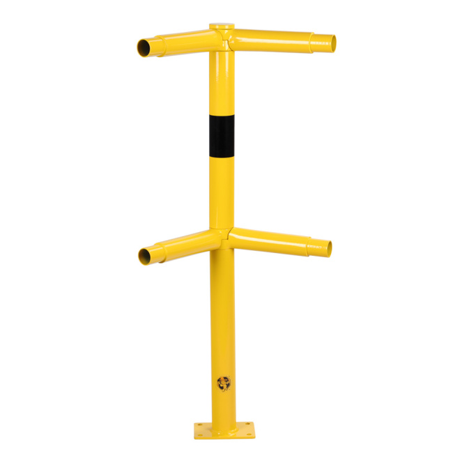 Sicherheitsgeländer aus Stahl 1.000 x 250 mm, Ø 60 mm - Eckpfosten