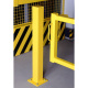 Einzelpfosten für Sicherheitsgeländer 1.000 mm Höhe, verzinkt, gelb