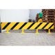 Höhenverstellbare Anfahrschutzplanke, Länge 2,4 m, gelb/schwarz