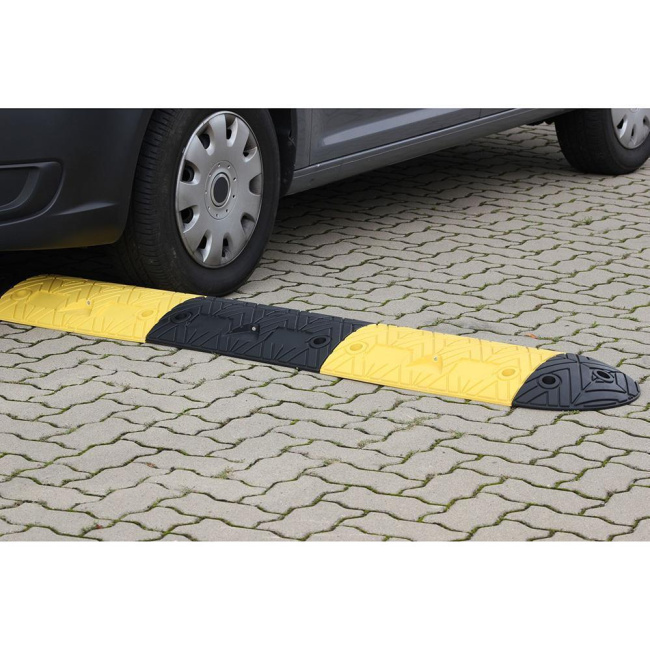 Fahrbahnschwelle, Endstück, gelb, Höhe 50 mm