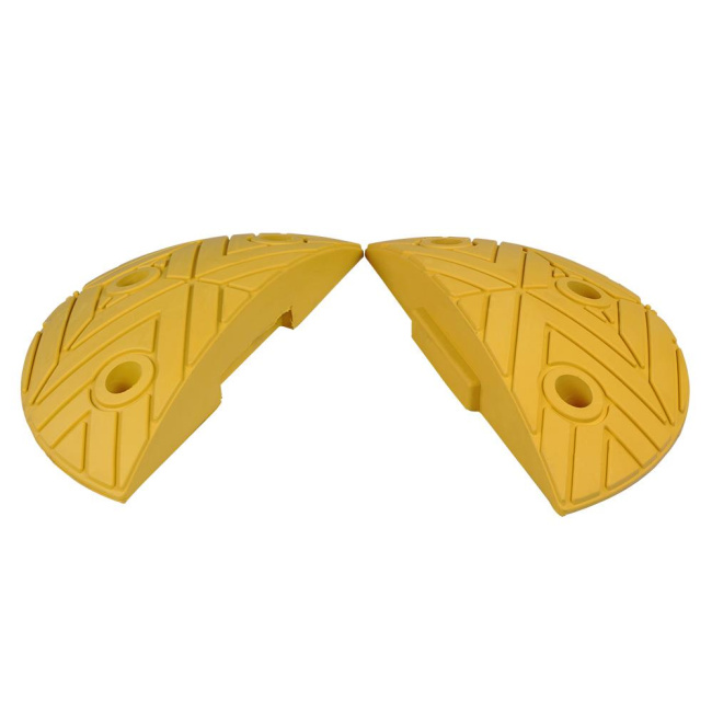 Fahrbahnschwelle, Anfangsstück, gelb, Höhe 75 mm