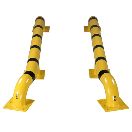 LKW-Einfahrhilfen 3 m, 2 Stück, zum Aufdübeln, gelb/schwarz