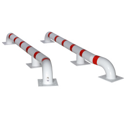 LKW-Einfahrhilfen 3 m, 2 Stück, zum Aufdübeln, rot/weiß