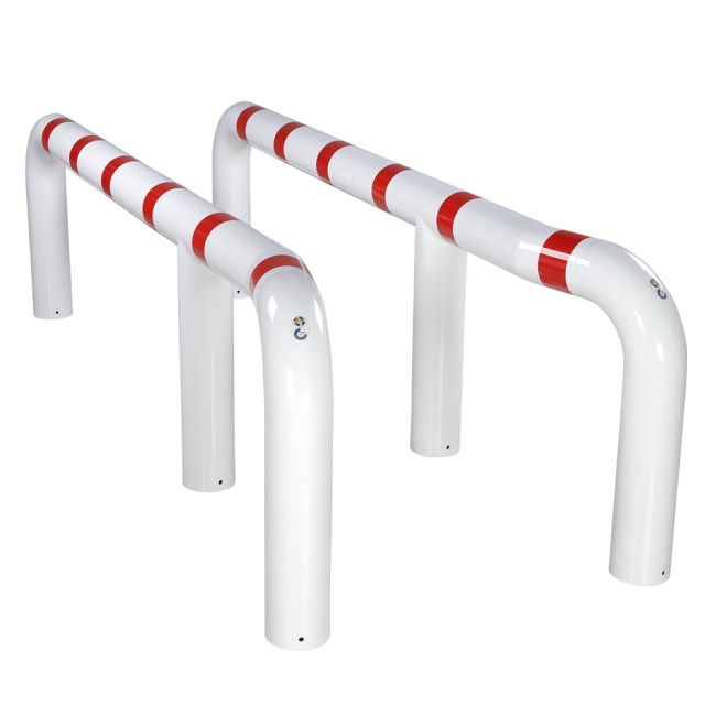 LKW-Einfahrhilfen 3 m, 2 Stück, zum Einbetonieren, rot/weiß