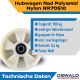 Hubwagen Rad Polyamid Nylon 200 x 50/60 mm, Achse 20 mm inkl. Kugellager - Ersatzrad