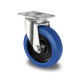 Lenkrolle 125 mm Elastik Gummi Rolle Blue Wheels
